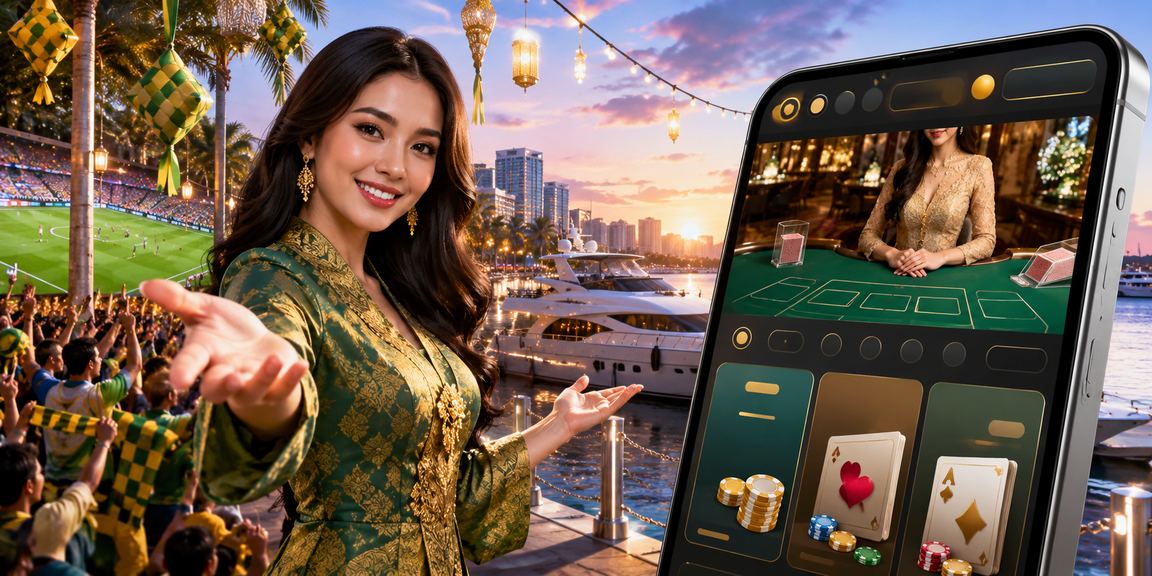 Permainan Baccarat di Kuantan dengan suasana perayaan Hari Raya